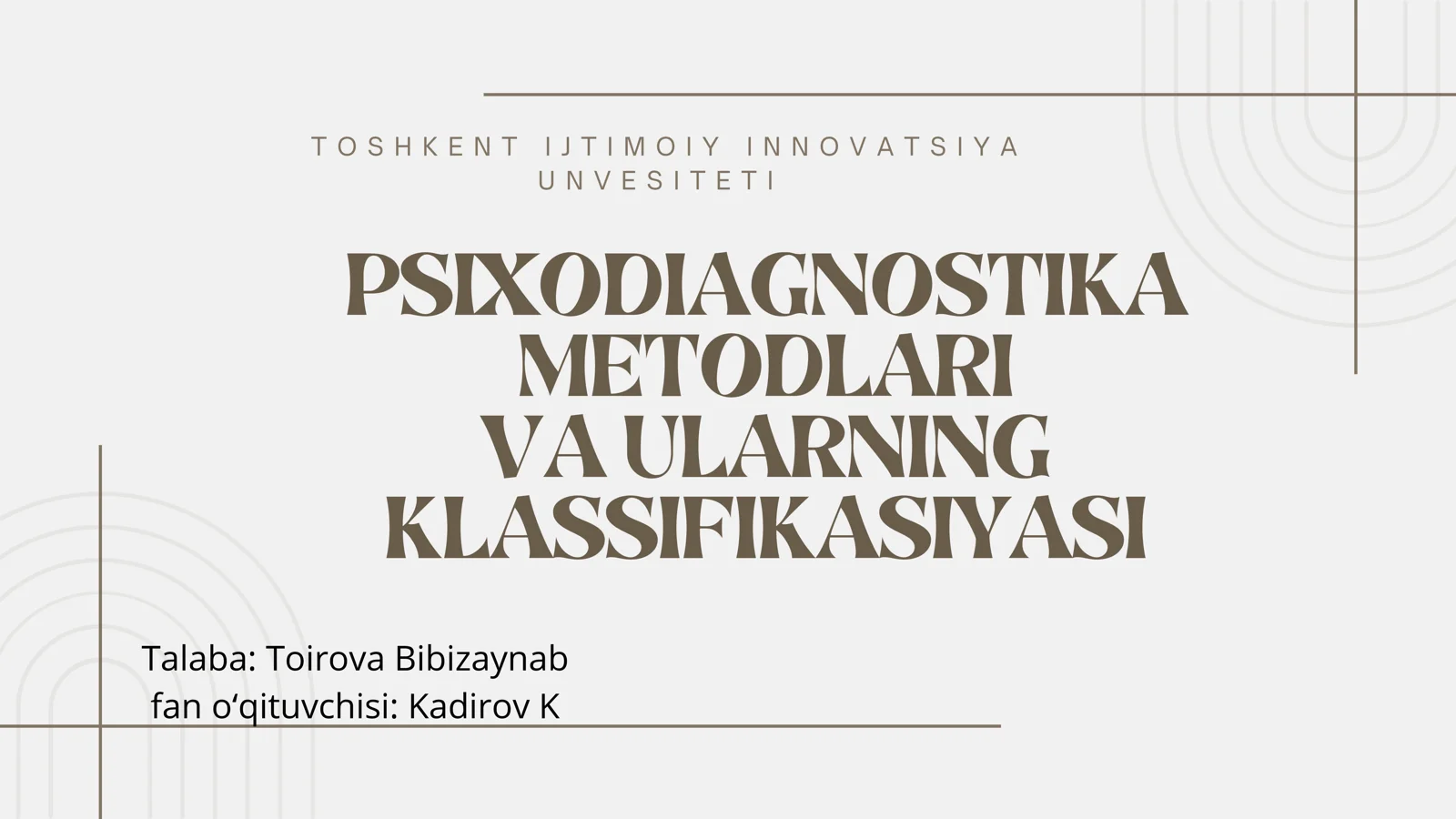 Psixodiagnostika metodlari va kasalliklari