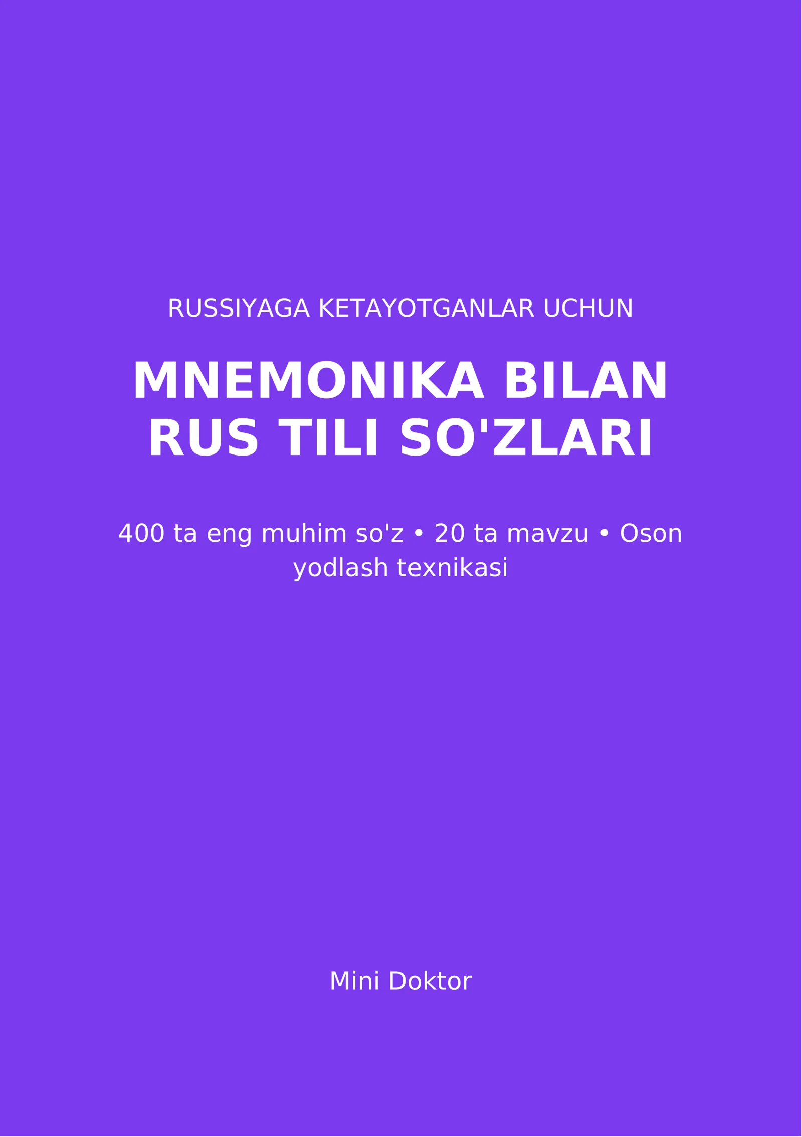 Rossiyaga ketadiganlar uchun kitobcha