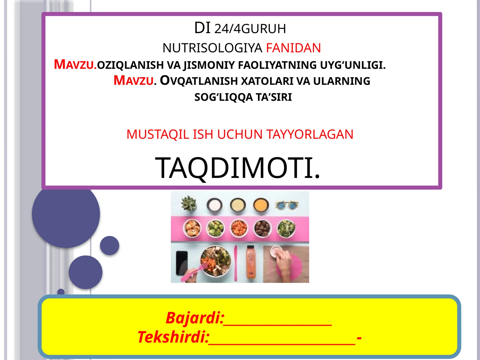 DI 24/4 guruh nutrisologiyafanidan