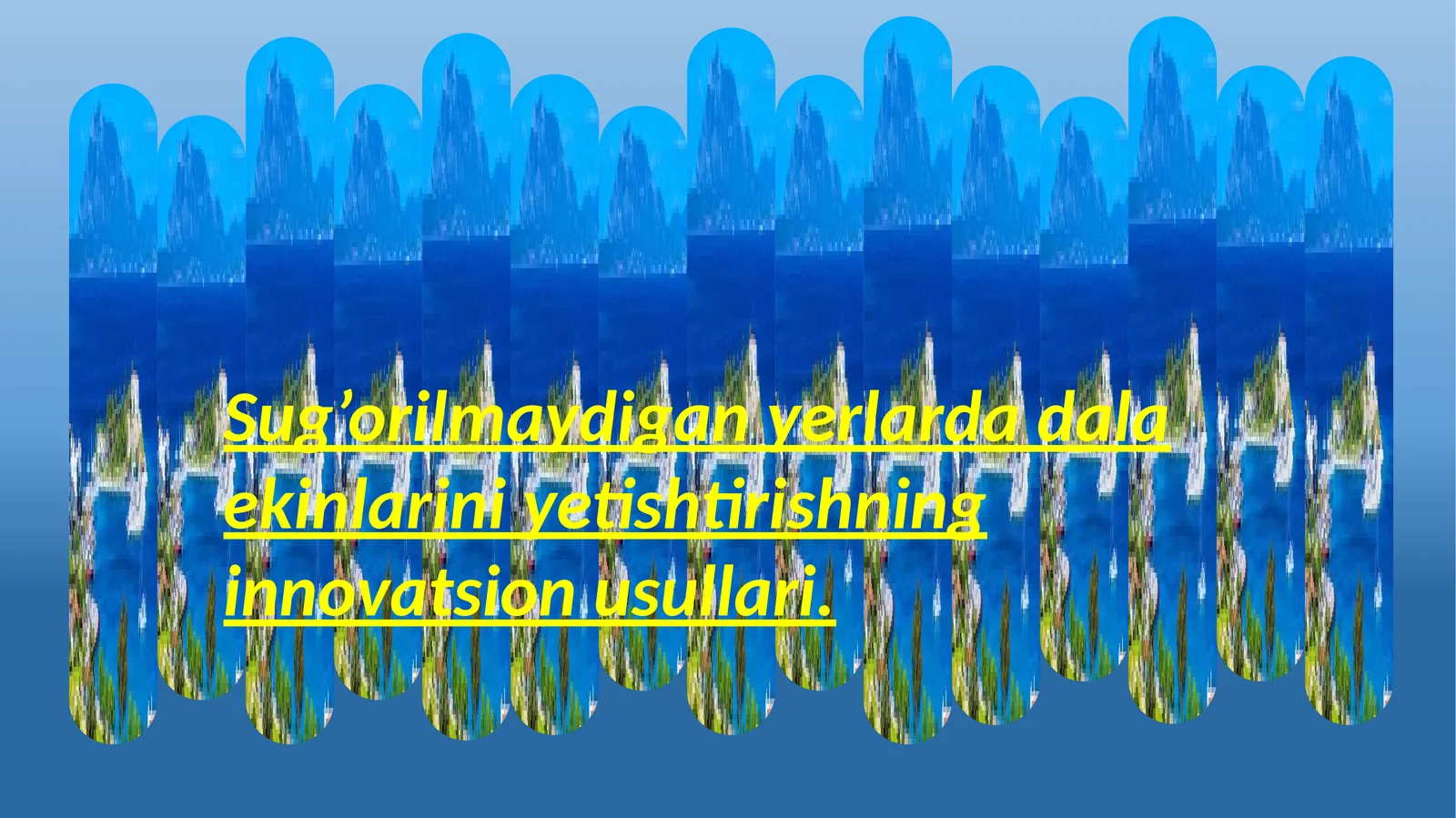 sug'orilmaydigan yerlarda ekin ekish