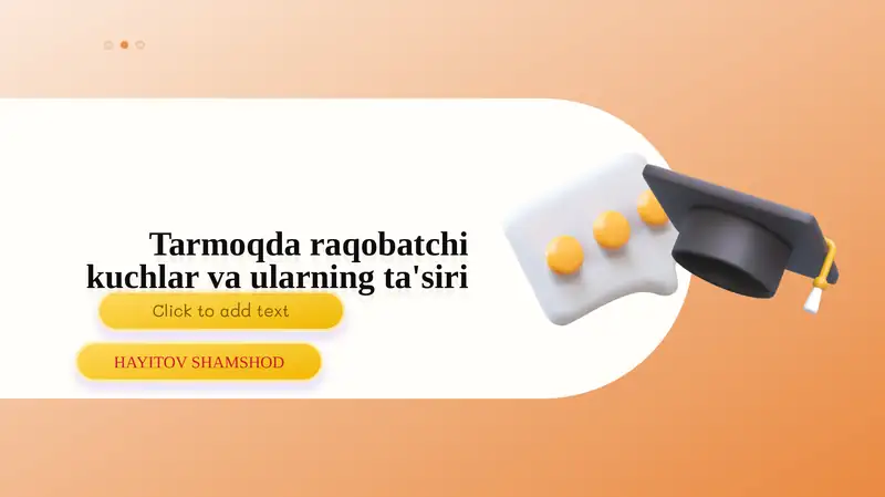 Tarmoqda raqobatchi kuchlar va ularning ta'siri