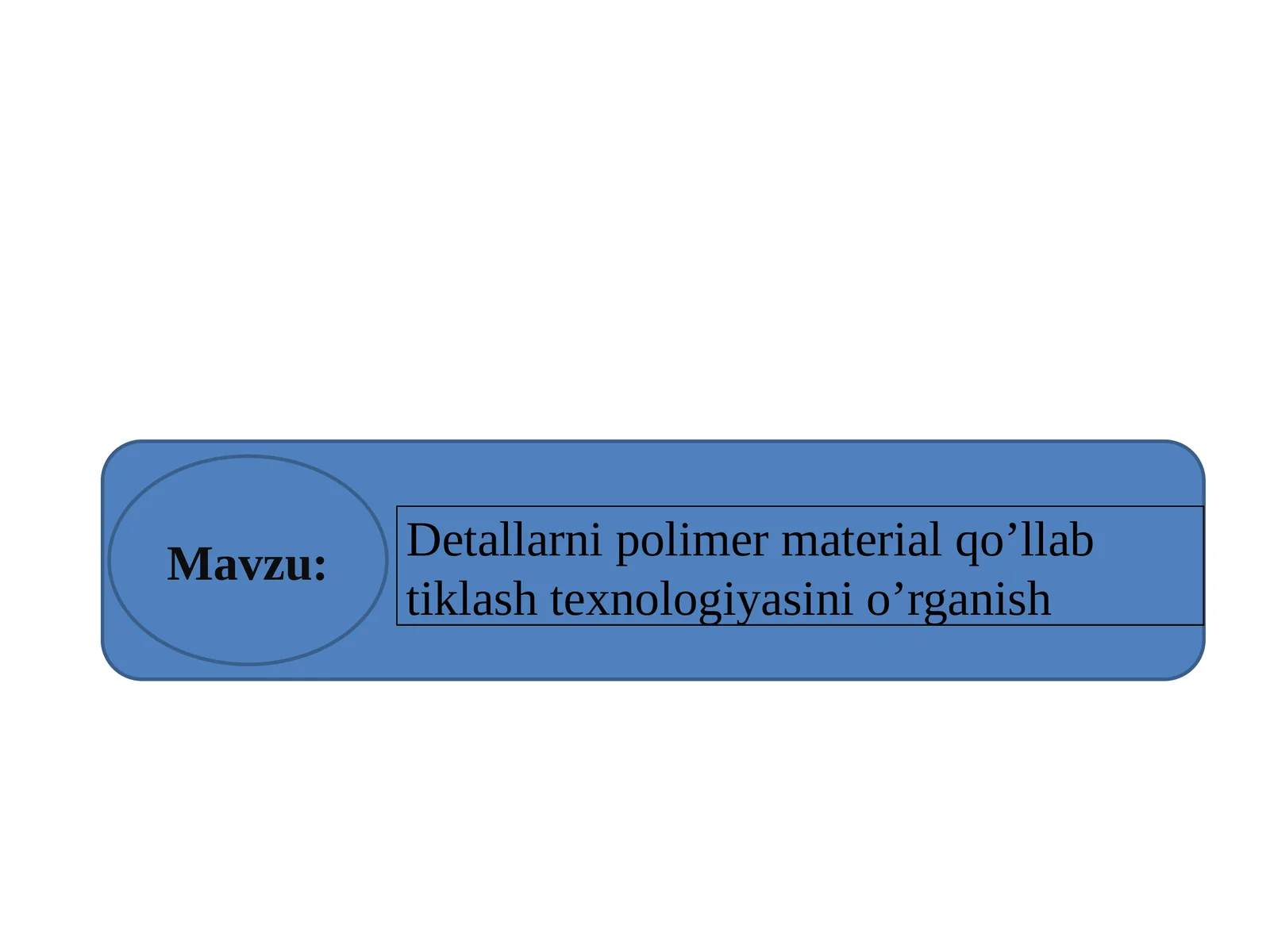 Detallarni polimer material qo'llab tiklash texnologiyasini o'rganish