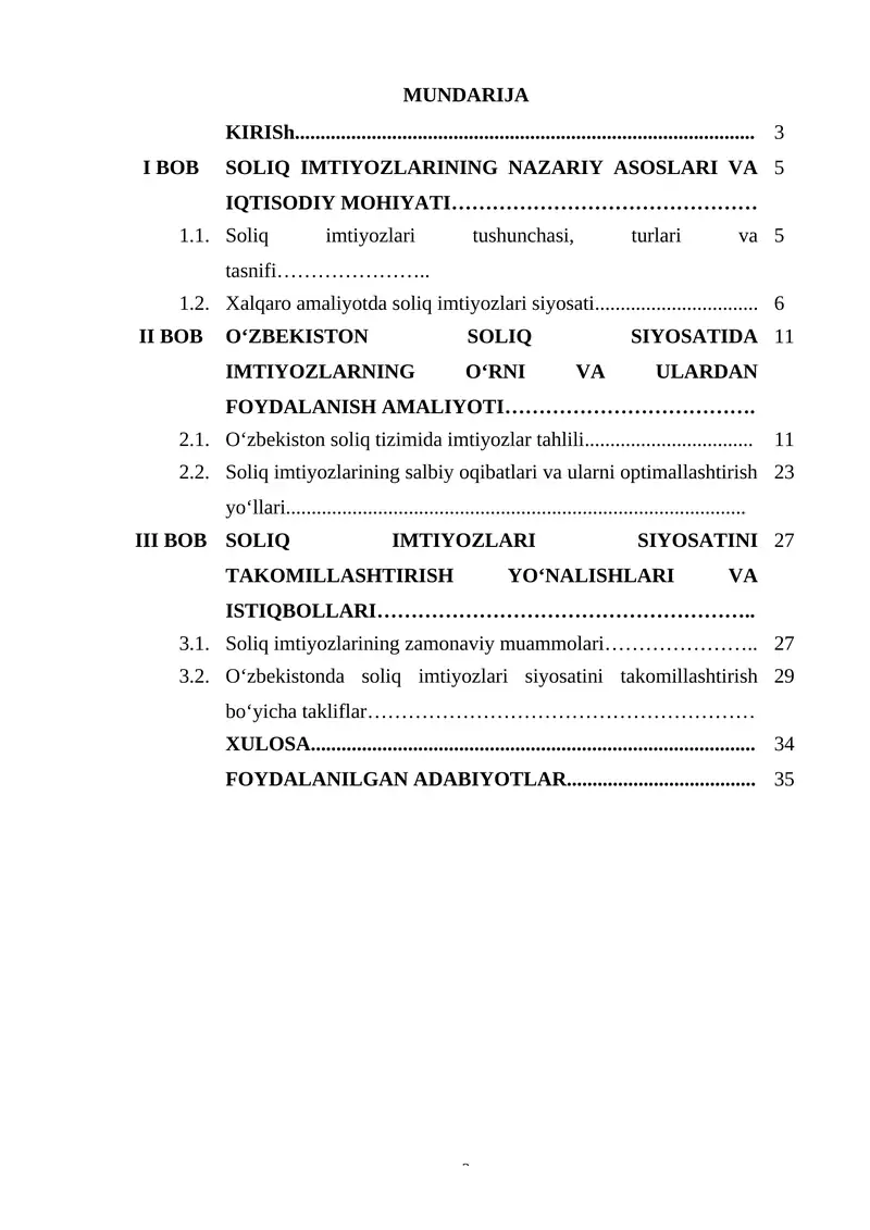 Soliq imtiyozlarining iqtisodiy samaradorligi / SOLIQ IMTIYOZLARINING NAZARIY ASOSLARI VA IQTISODIY MOHIYATI