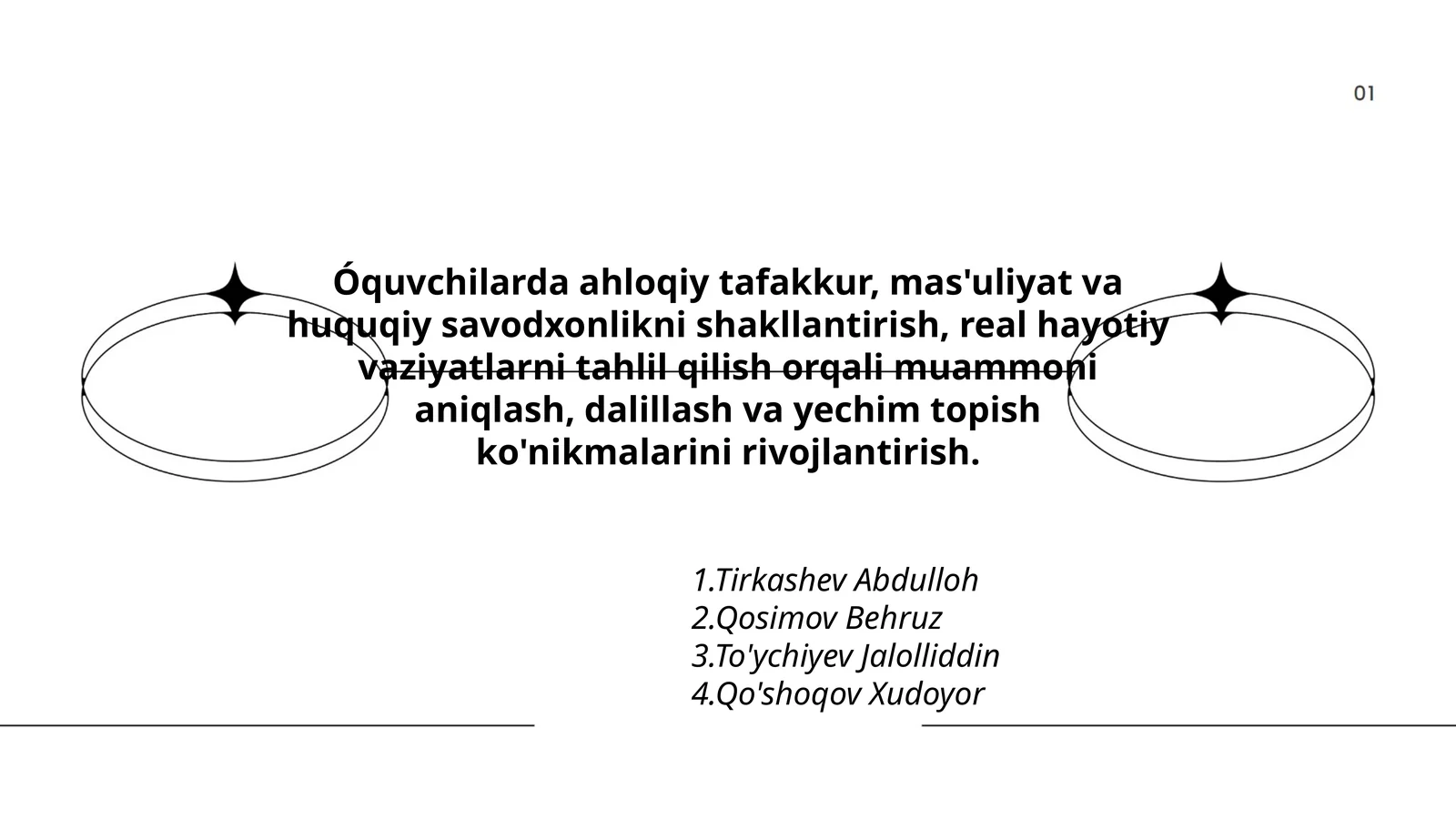 Óquvchilarda ahloqiy tafakkur