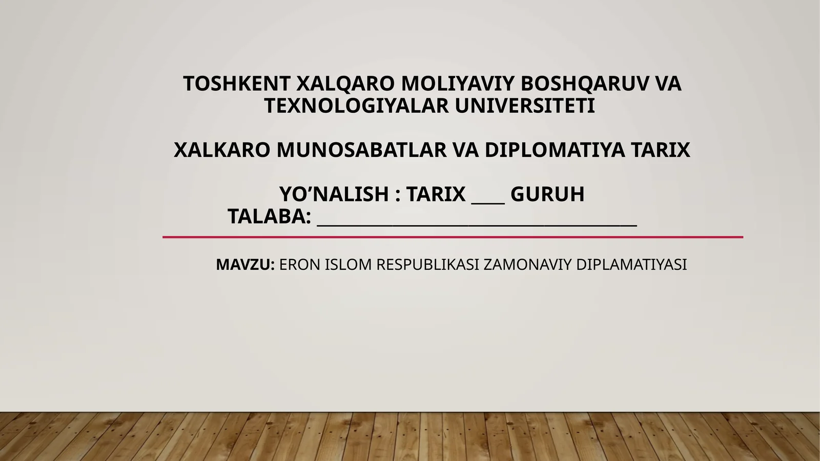 Eron Islom Respublikasi zamonaviy diplomatiyasi