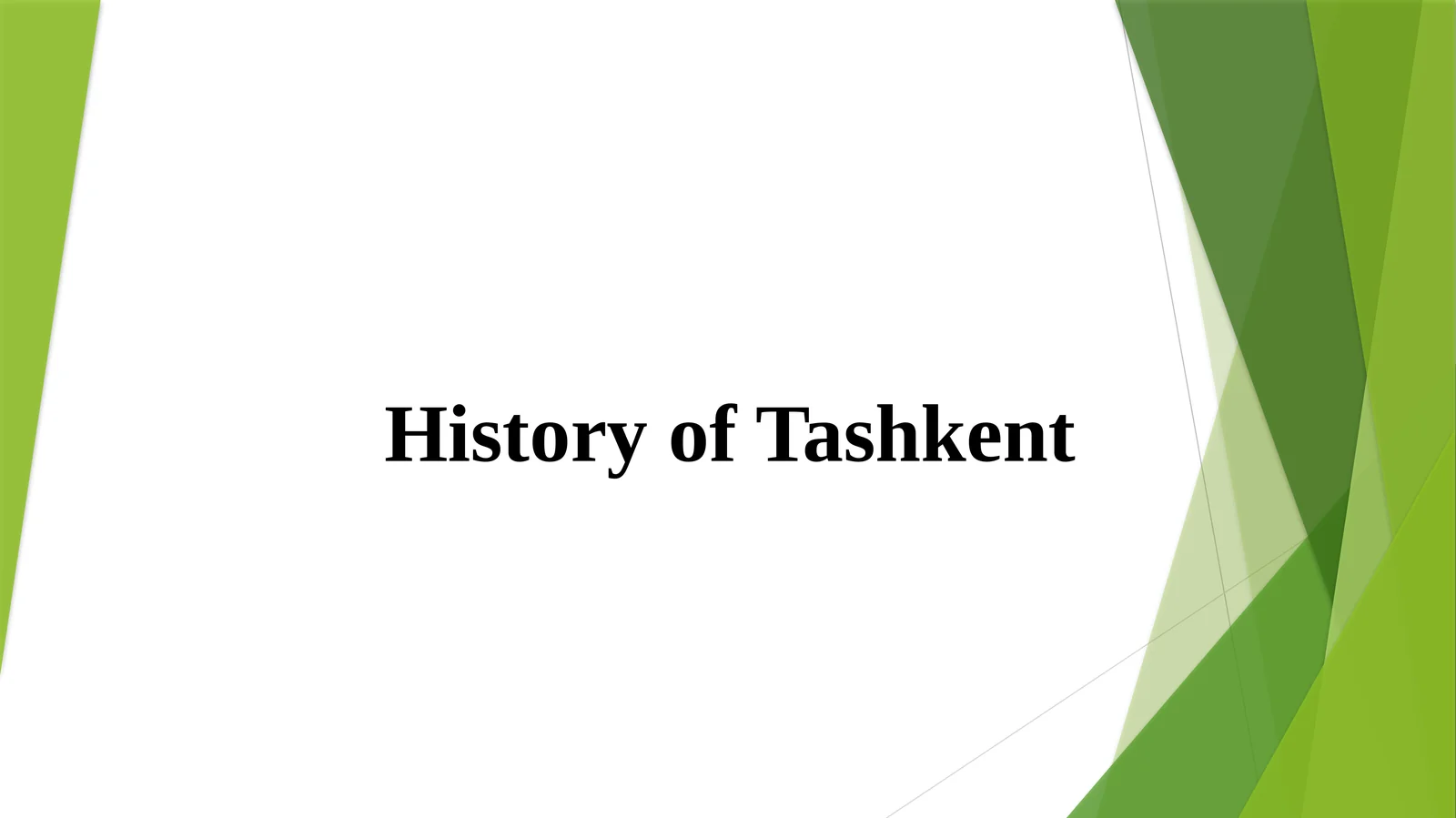 History of Tashkent