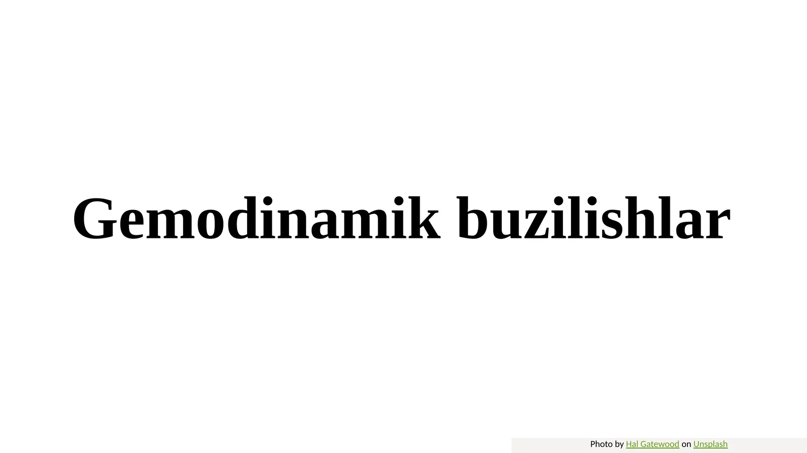 Gemodinamik buzilishlar
