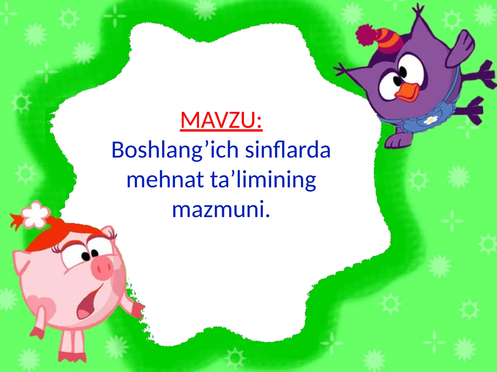 Mehnat ta'limi mazmuni va tashkiliysi