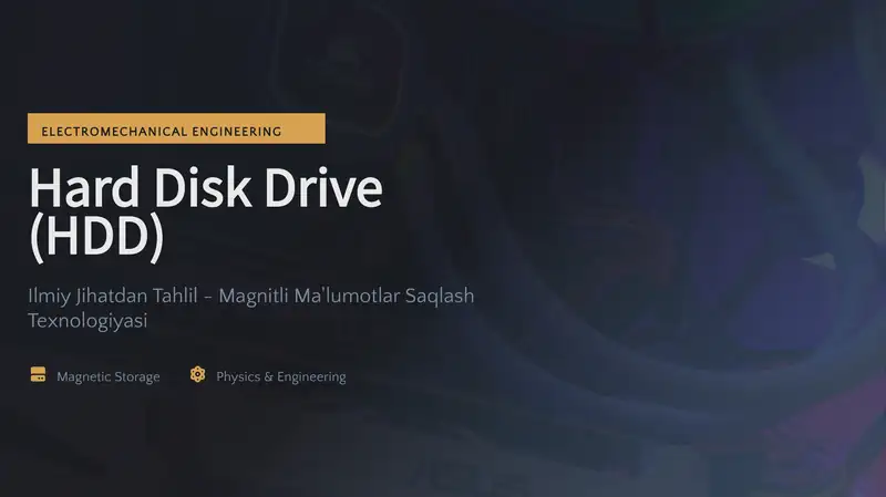 HDD hard disk drive - Magnitli Ma'lumotlar Saqlash Texnologiyasi