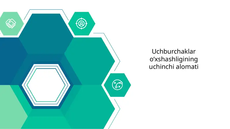 Uchburchaklar o‘xshashligining uchinchi alomati