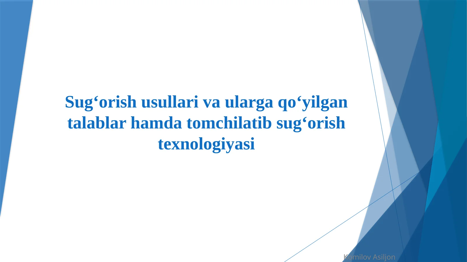 Sug‘orishning ekologik va iqtisodiyahamiyati