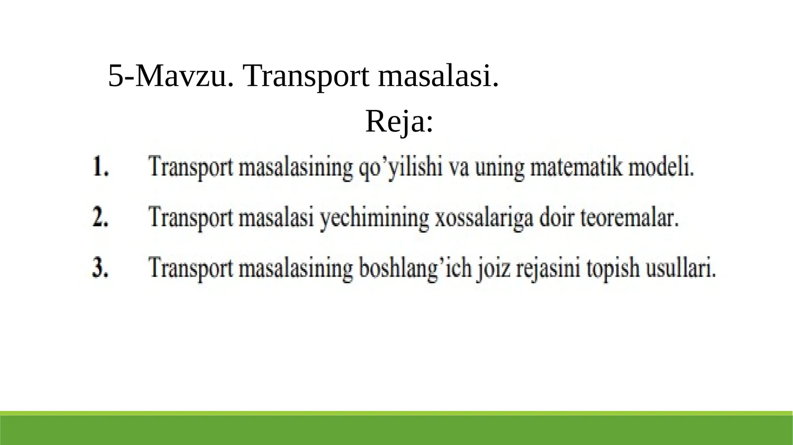 Transport masalasi