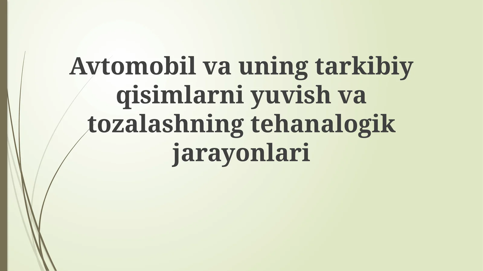 Eko-do'stona tozalash texnologiyalari