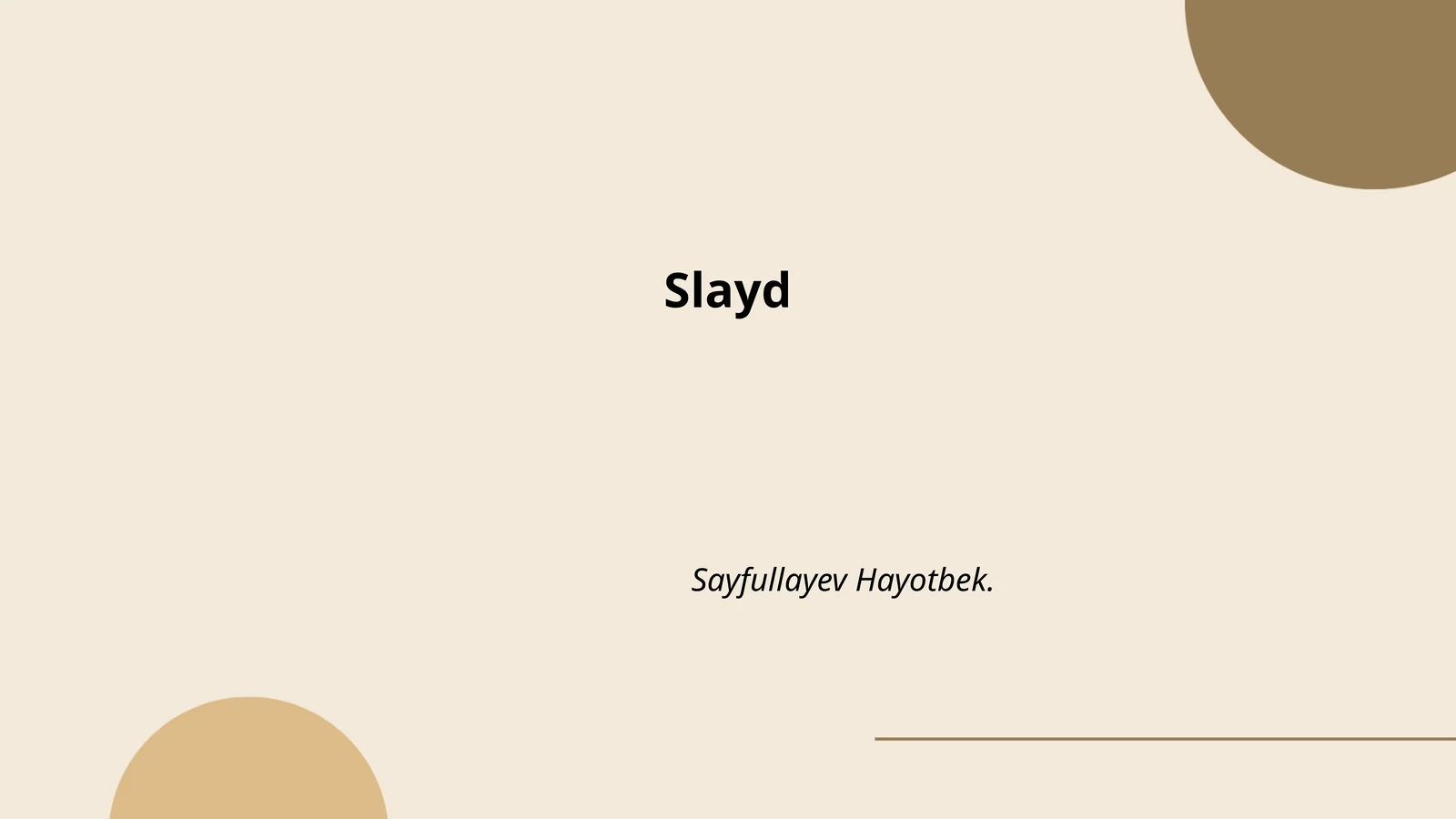 Slayd dizayni