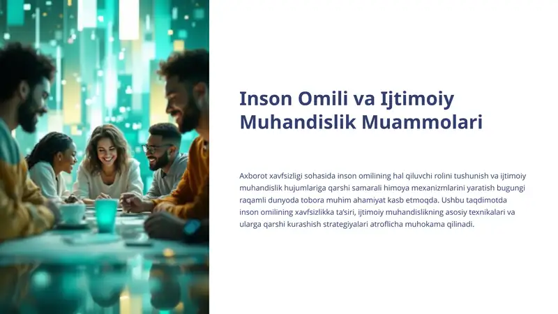 Ijtimoiy Muhandislik Muammolari