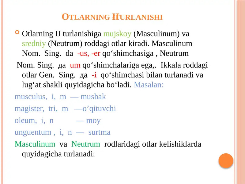 Otlarning II-turlanishi