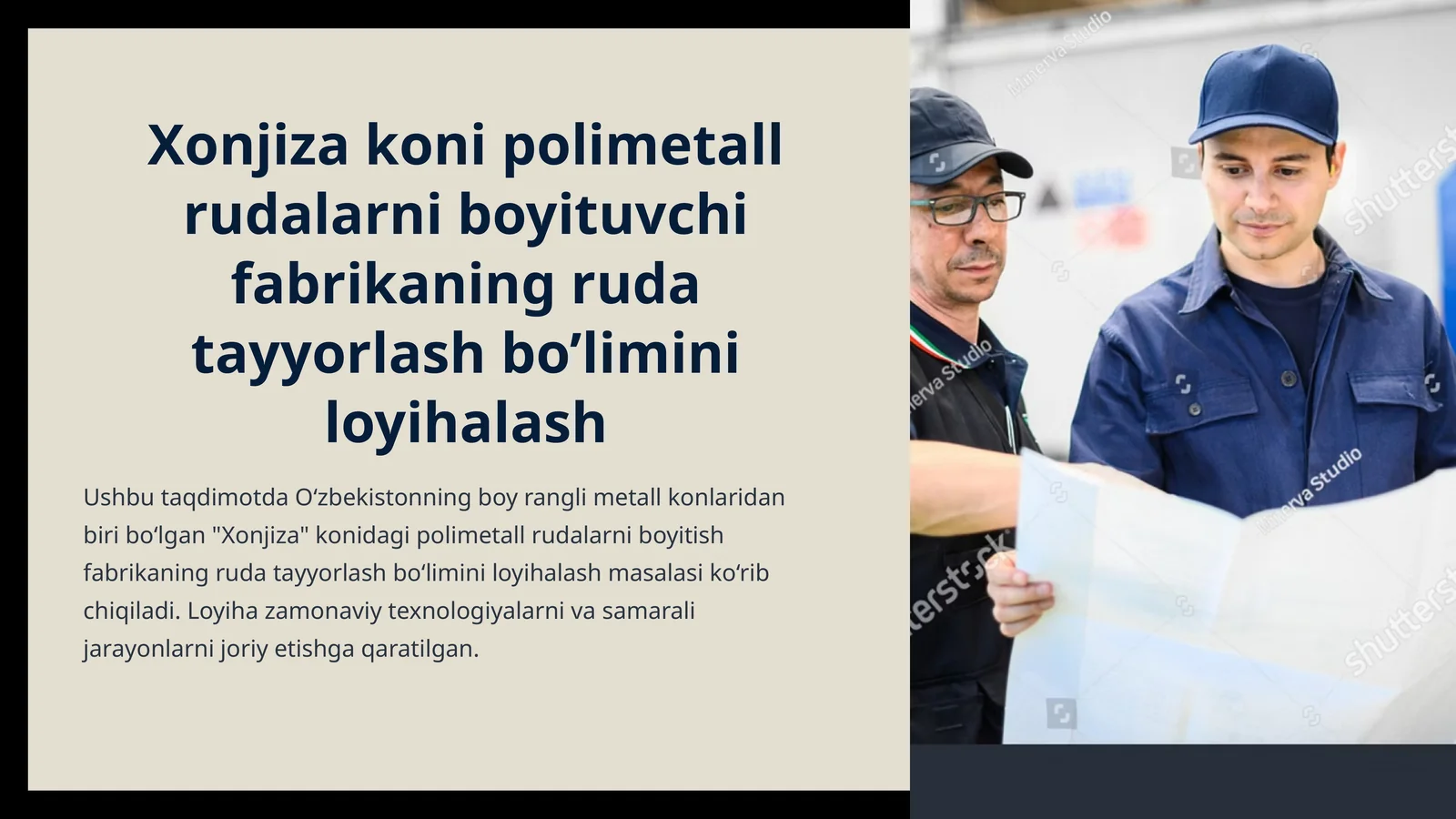 Xonjiza koni polimetall rudalarni boyituvchi fabrikaning ruda tayyorlash bo’limini loyihalash