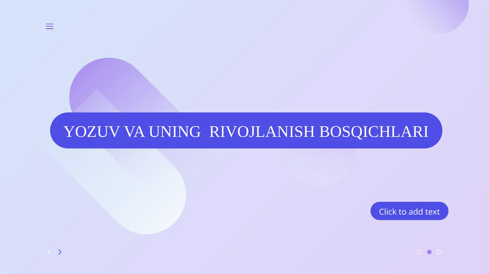 YOZUV VA UNING  RIVOJLANISH BOSQICHLARI