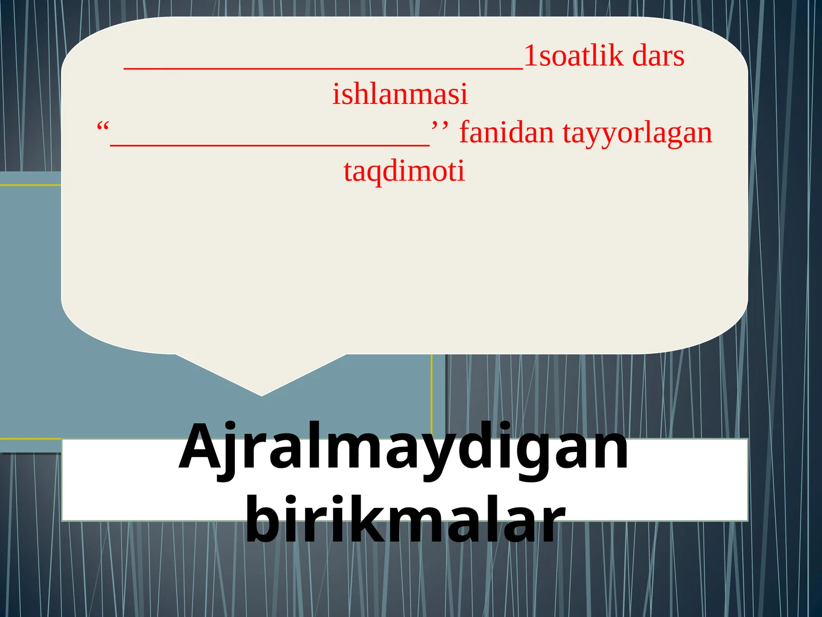 Ajralmaydigan birikmalar.ppt Chizmachilik