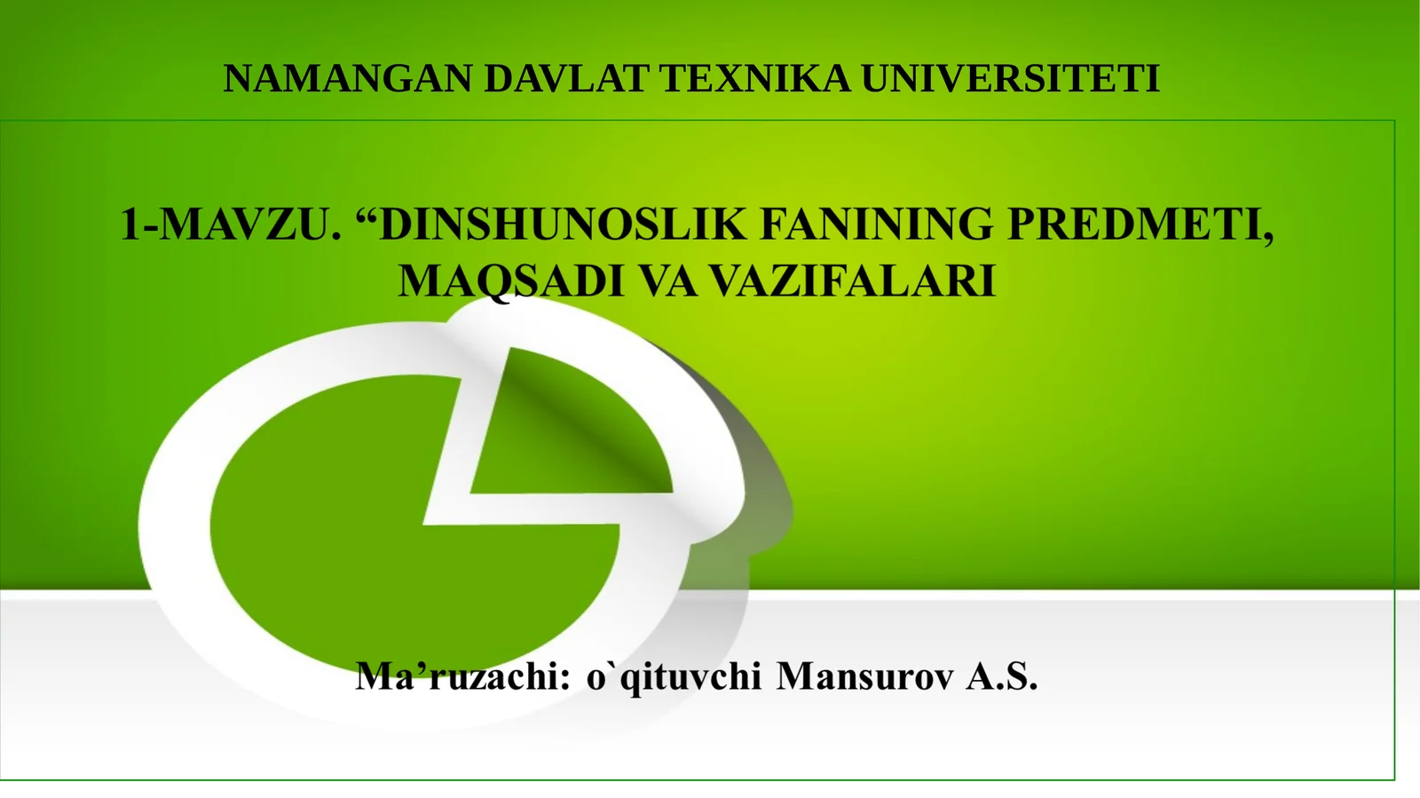 Dinshunoslik Fanining Yuzaga Kelishi